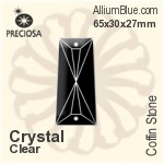 Preciosa Coffin Stone (115) 65x30x27mm - Clear Crystal