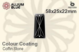 Preciosa Coffin Stone (115) 58x25x22mm - Colour Coating