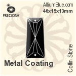 Preciosa Coffin Stone (115) 46x15x13mm - Metal Coating