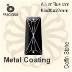 Preciosa Coffin Stone (115) 64x29x27mm - Metal Coating