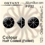 Oktant™ Premium Chaton (123) PP22 - Colour (Half Coated) With Gold Foiling