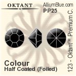 Oktant™ Premium チャトン (123) PP25 - カラー（ハーフ　コーティング） 裏面ゴールドフォイル