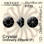 Oktant™ Premium 钻石形尖底石 (123) PP29 - 白色（半涂层） 金色水银底
