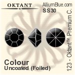 Oktant™ Premium チャトン (123) SS30 - カラー 裏面ゴールドフォイル