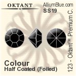 Oktant™ Premium Chaton (123) SS19 - Colour (Half Coated) With Gold Foiling