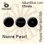 Preciosa プレシオサ ラウンド MAXIMA マキシマ Crystal Nacre パール (131 10 011) 12mm - Nacre パール