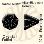 Swarovski Round Spike Flat Back No-Hotfix (2019) 4x4mm - Crystal Effect With Platinum Foiling