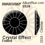 Swarovski Concise Flat Back No-Hotfix (2034) SS48 - Crystal Effect With Platinum Foiling
