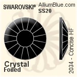 Swarovski Concise Flat Back Hotfix (2034) SS20 - Clear Crystal With Silver Foiling