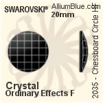 施华洛世奇 棋盘 熨底平底石 (2493) 12mm - 白色（半涂层） 铝质水银底