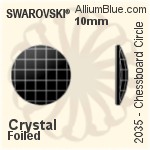 施華洛世奇 棋盤 平底石 (2493) 8mm - 透明白色 白金水銀底