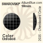 Swarovski Chessboard Circle Flat Back No-Hotfix (2035) 10mm - Crystal Effect With Platinum Foiling