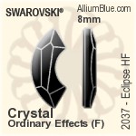スワロフスキー Eclipse ラインストーン ホットフィックス (2037) 17mm - クリスタル エフェクト 裏面アルミニウムフォイル