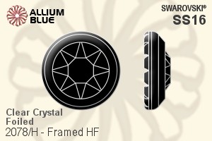 Swarovski Framed Flat Back Hotfix (2078/H) SS16 - Clear Crystal With Silver Foiling