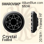 スワロフスキー Framed ラインストーン ホットフィックス (2078/H) SS16 - カラー 裏面シルバーフォイル