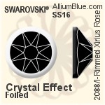 Swarovski Rimmed XIRIUS Rose Flat Back No-Hotfix (2088/I) SS20 - Color (Half Coated) With Platinum Foiling