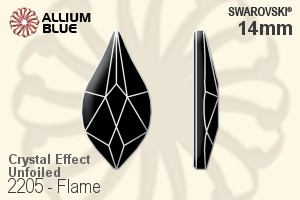 Swarovski Flame Flat Back No-Hotfix (2205) 14mm - Crystal Effect Unfoiled