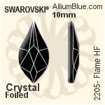 施華洛世奇 Flame 熨底平底石 (2205) 7.5mm - 透明白色 鋁質水銀底