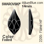 Swarovski Flame Flat Back Hotfix (2205) 10mm - Color With Aluminum Foiling