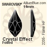 施華洛世奇 Flame 熨底平底石 (2205) 14mm - 透明白色 鋁質水銀底