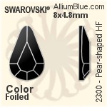 Swarovski Pear-shaped Flat Back Hotfix (2300) 8x4.8mm - Color (Half Coated) With Aluminum Foiling