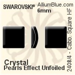 施華洛世奇 圓拱形 正方形 熨底平底石 (2408/4) 4mm - 水晶珍珠 無水銀底
