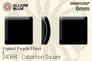 Swarovski Cabochon Square Flat Back No-Hotfix (2408/4) 6mm - Crystal Pearls Effect With Platinum Foiling