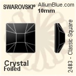 施华洛世奇 玫瑰式切割 平底石 (2072) 8mm - 透明白色 白金水银底
