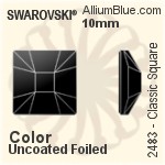 Swarovski Classic Square Flat Back No-Hotfix (2483) 25mm - Crystal Effect Unfoiled