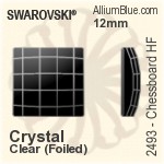 施華洛世奇 棋盤 熨底平底石 (2493) 8mm - 顏色 鋁質水銀底