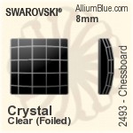 Swarovski Heart Flat Back No-Hotfix (2808) 10mm - Crystal Effect With Platinum Foiling