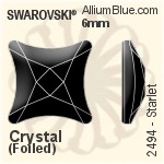 Swarovski Starlet Flat Back No-Hotfix (2494) 6mm - Clear Crystal With Platinum Foiling