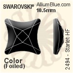 スワロフスキー Heart ラインストーン ホットフィックス (2808) 6mm - カラー 裏面アルミニウムフォイル