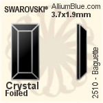 スワロフスキー Square ラインストーン (2400) 2.2mm - クリスタル 裏面プラチナフォイル