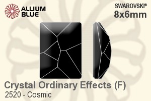 Swarovski Cosmic Flat Back No-Hotfix (2520) 8x6mm - Crystal Effect With Platinum Foiling