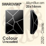 Swarovski Cosmic Flat Back No-Hotfix (2520) 10x8mm - Clear Crystal With Platinum Foiling