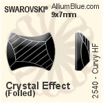 施華洛世奇 Curvy 熨底平底石 (2540) 9x7mm - 顏色 鋁質水銀底