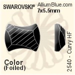 施華洛世奇 Curvy 熨底平底石 (2540) 9x7mm - 顏色 鋁質水銀底
