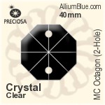 Preciosa MC Octagon (2-Hole) (2552) 36mm - Metal Coating