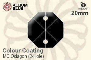 Preciosa MC Octagon (2-Hole) (2552) 20mm - Colour Coating