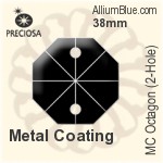 Preciosa MC Octagon (2-Hole) (2552) 40mm - Clear Crystal