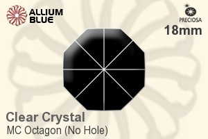 Preciosa MC Octagon (No Hole) (2570) 18mm - Clear Crystal