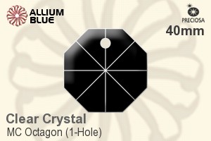 Preciosa MC Octagon (1-Hole) (2571) 40mm - Clear Crystal