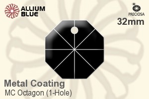 Preciosa MC Octagon (1-Hole) (2571) 32mm - Metal Coating