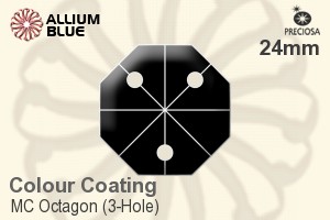 Preciosa MC Octagon (3-Hole) (2572) 24mm - Colour Coating