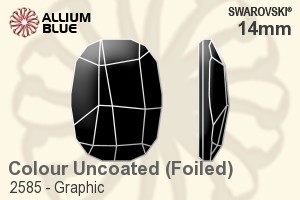 Swarovski Graphic Flat Back No-Hotfix (2585) 14mm - Color With Platinum Foiling