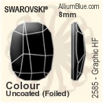 施华洛世奇 图形 熨底平底石 (2585) 10mm - 颜色 铝质水银底