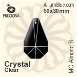 プレシオサ MC Almond B (2593) 50x30mm - クリスタル