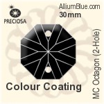Preciosa MC Octagon (2-Hole) (2611) 34mm - Metal Coating
