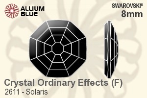 Swarovski Solaris Flat Back No-Hotfix (2611) 8mm - Crystal Effect With Platinum Foiling